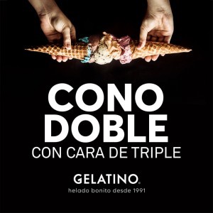 Cono o Vaso Doble de Helado o Gelato Gelatino_1